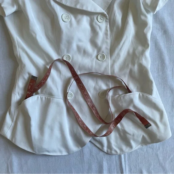 Vintage D&N David Cline Peplum Button Down Blazer womens 6 - Picture 4 of 8